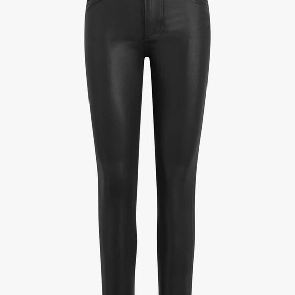 Joe's Jeans High Rise The Charlie Coated Sateen Sz 31 Wet Leather Look - Picture 3 of 7